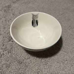 Vintage Rae Dunn M Studios Owl Bowl Whooo Halloween Collection Magenta Exclusive